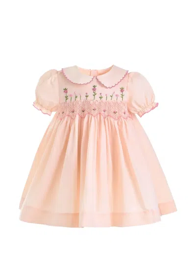 Tulleen Babies' Arlette Smocked Dress In Pink