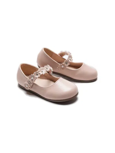 Tulleen Baby Girl's Amelia Floral Band Flats In Pink