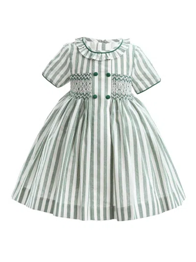 TULLEEN BABY GIRL'S & LITTLE GIRL'S BUTTON-UP STRIPE DRESS