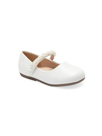 Tulleen Baby Girl's & Little Girl's Pearl Flats In White