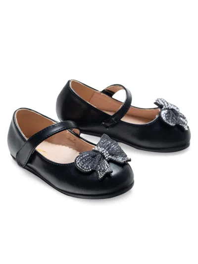 Tulleen Baby Girl's Charlotte Ribbon Flats In Black