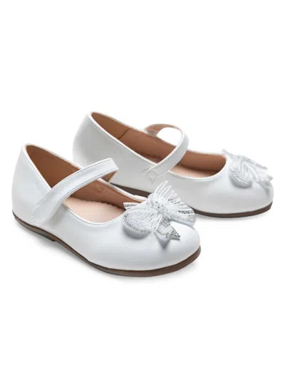 Tulleen Baby Girl's Charlotte Ribbon Flats In White