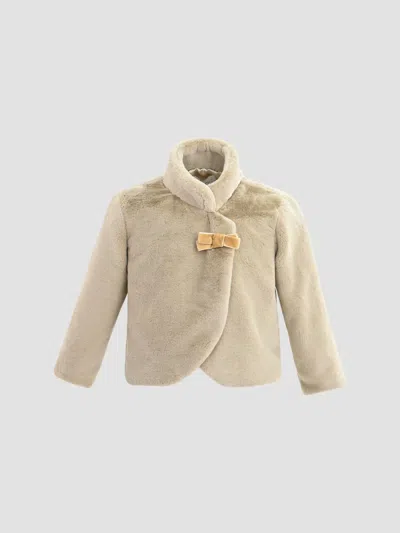TULLEEN BABY GIRL'S PLUSH ASYMMETRICAL COAT