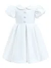 Tulleen Barrymore Teacup Buttoned Dress In White