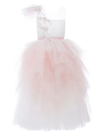 Tulleen Kids' Baylor Tulle Gown In Pink