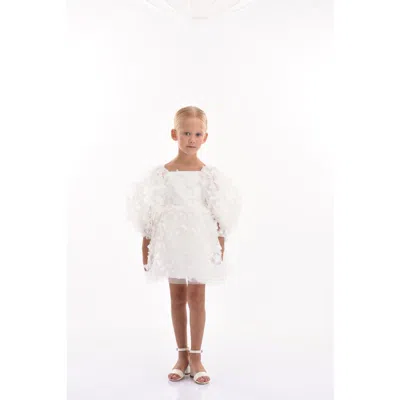 Tulleen Kids'  Bell Mariposa Dress In White