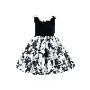 Tulleen Black And White Abstract Maitland Dress