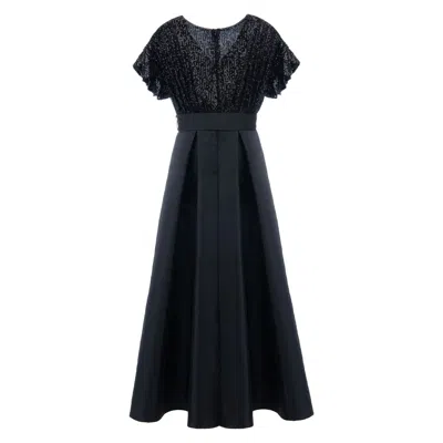 Tulleen Kids'  Black Arcola Glimmer Tulle Gown
