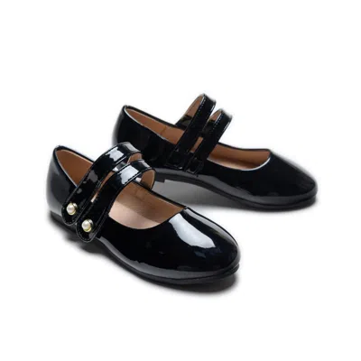 Tulleen Black Dorothea Banded Patent Flats