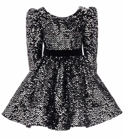 TULLEEN TULLEEN BLACK MERRIBROOK SEQUIN BOW DRESS