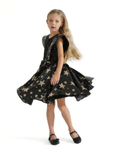 Tulleen Kids'  Black Starlit Rivior Dress