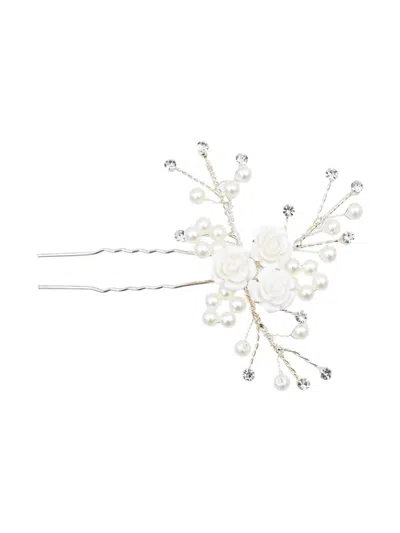 TULLEEN BLOOMING PEARL ROSE HAIR PIN