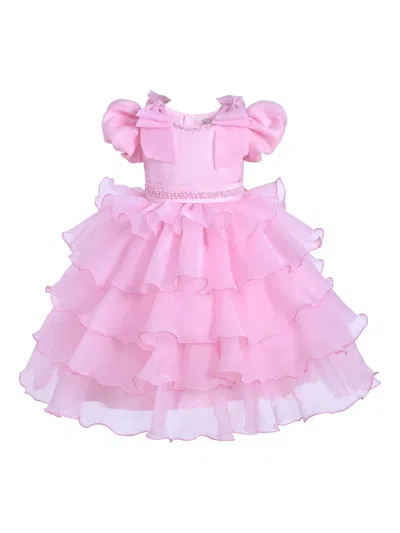 Tulleen Kids' Bonaventura Ruffled Dress In Pink