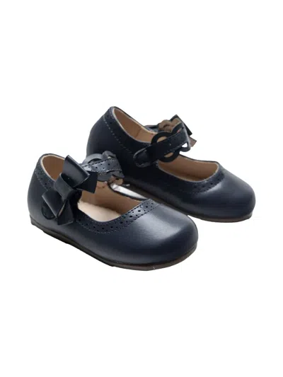 Tulleen Kids' Bow-detail Ballerina Shoes In Blue