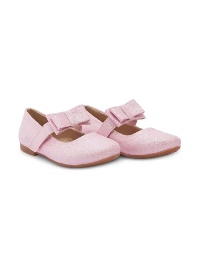 Tulleen Kids' Bow-detail Ballerina Shoes In Pink