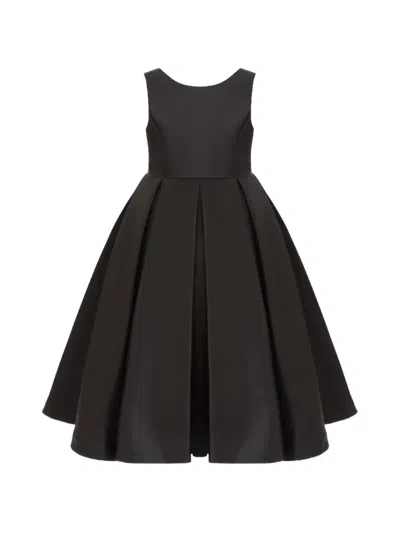 Tulleen Kids' Bow-detail Dress In Black