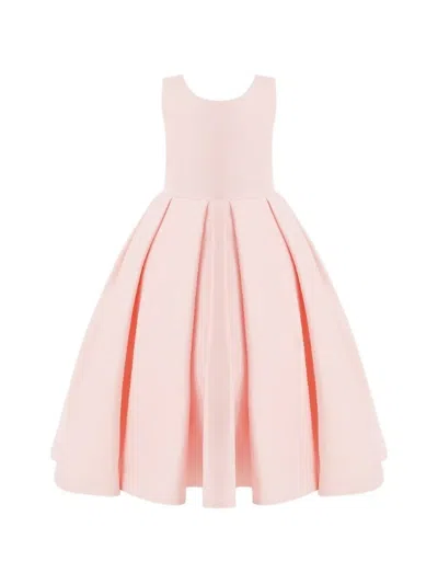 Tulleen Kids' Bow-detail Dress In Pink