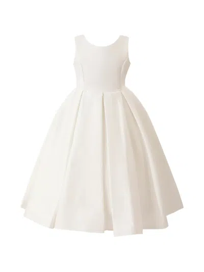 Tulleen Kids' Bow-detail Sleeveless Dress In Yellow