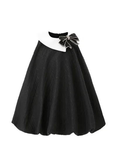 Tulleen Babies' Bow-embellishment Dress In Black