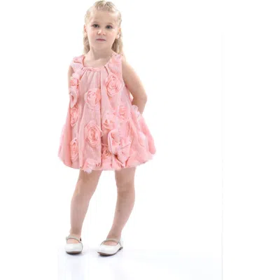 Tulleen Babies'  Bow Flower Sleeveless Dress In Pink