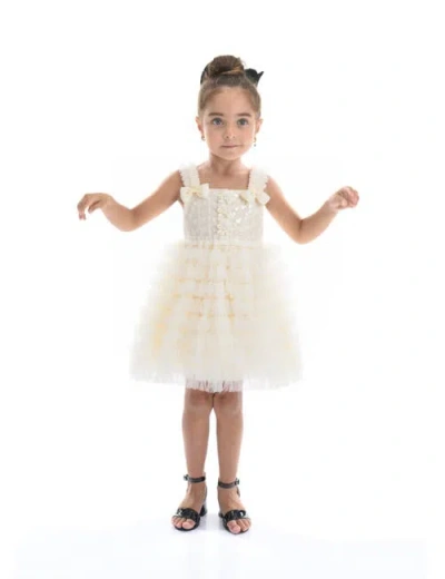 Tulleen Babies'  Bow Tiered Tulle Dress