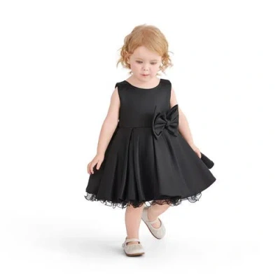 Tulleen Kids'  Bow Waist Dress In Black