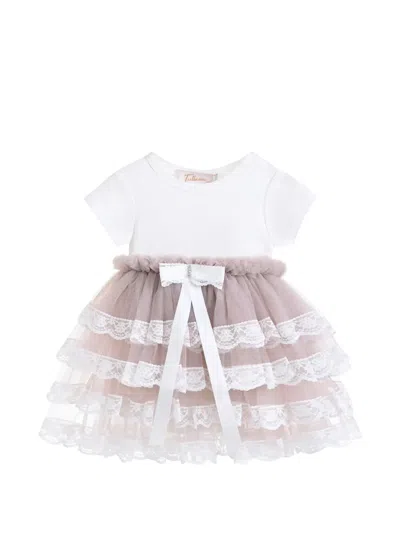 Tulleen Babies' Briony Tiered Tulle Dress In Pink