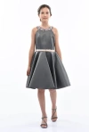 Tulleen Cardona Pearl-embellished Dress In Grey