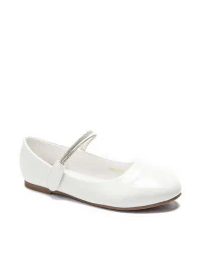 Tulleen Kids' Celestia Strap Ballet Flats In White