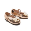 Tulleen Kids'  Charlotte Ribbon Flats In Champagne