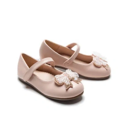 Tulleen Kids'  Charlotte Ribbon Flats In Pink