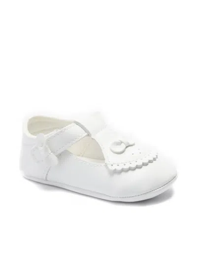 Tulleen Babies' Clarisse Bow Crib Shoes In White