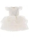 Tulleen Collina Ruffle-trimmed Teacup Dress In White