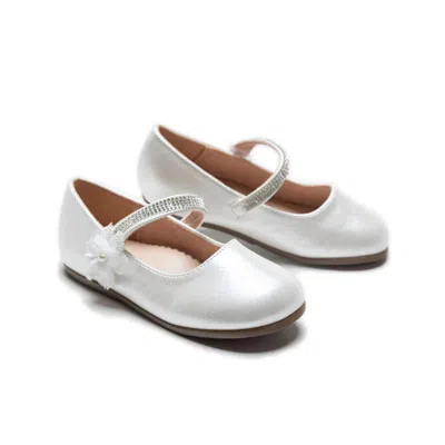 Tulleen Cream Primrose Rhinestone Flats