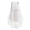 Tulleen Cream Violeta Sleeveless Ruffle Overlay Dress