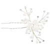 Tulleen Crystal Blooming Pearl Rose Hair Pin