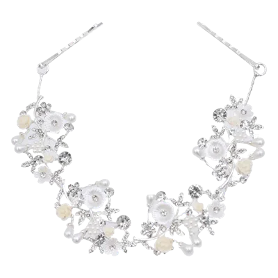 Tulleen Crystal Glimmering Flower Hair Vine