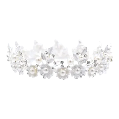 Tulleen Crystal Pearl Floral Crown