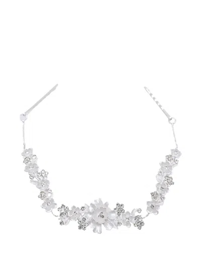 Tulleen Babies' Crystal Shimmering Bouquet Hair Vine In Metallic