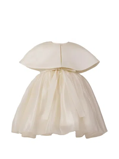 Tulleen Babies' Dovera Cape-overlay Gown In Neutral