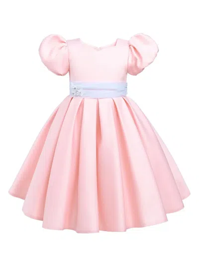 Tulleen Kids' Easton Belted Dress In Pink