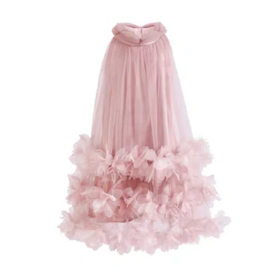 Tulleen Kids' Elaris Floral-applique Dress In Pink