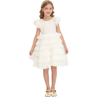 Tulleen Kids'  Elrose Dress In White