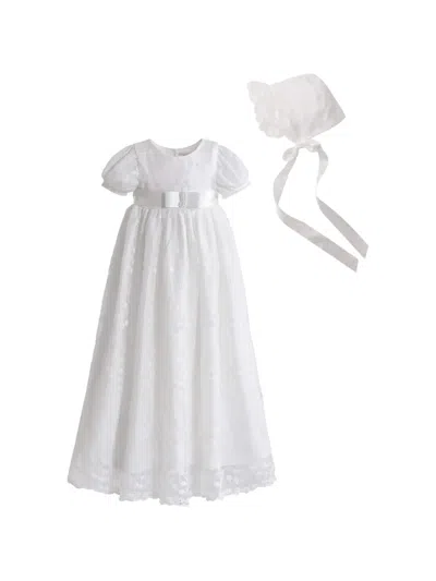 Tulleen Babies' Emmeline Dress Set (set Of Two) In White