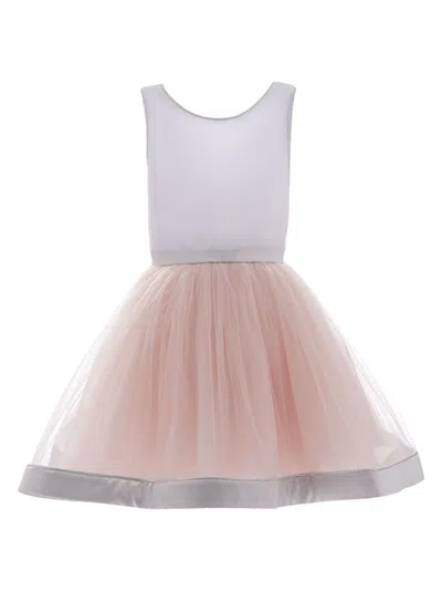 Tulleen Kids' Emory Bow-detailing Dress In Neutrals