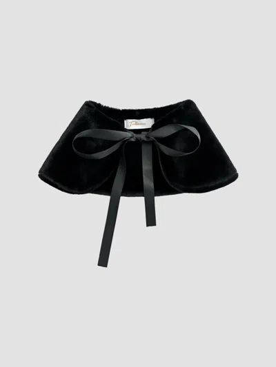 Tulleen Faux Fur Stole In Black