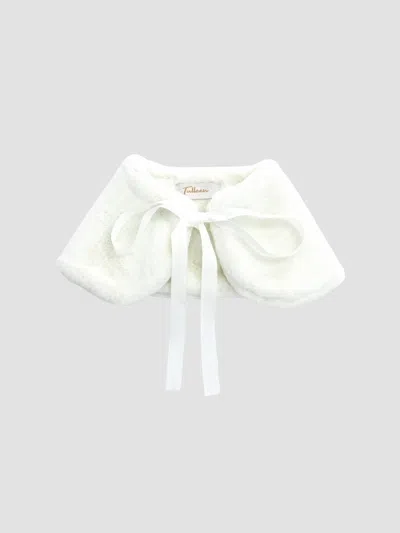 Tulleen Faux Fur Stole In Ivory