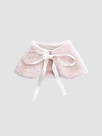 Tulleen Faux Fur Stole In Pink