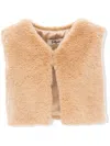 Tulleen Faux Fur Vest In Neutrals