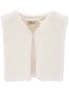 Tulleen Faux Fur Vest In White